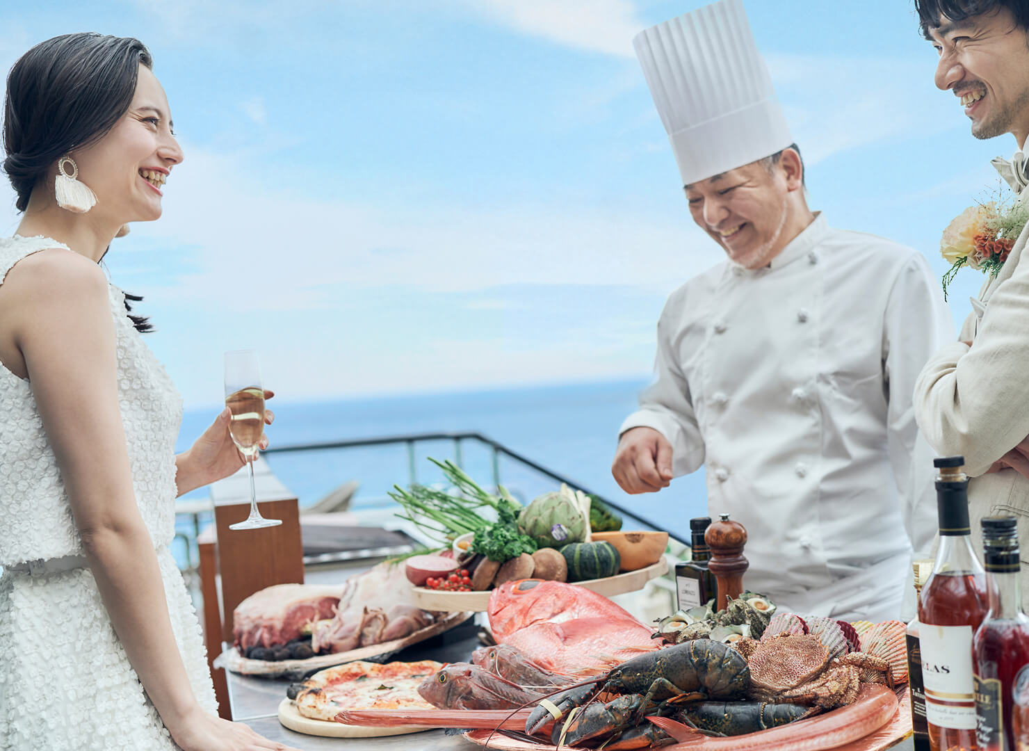 指帆亭の魚介料理